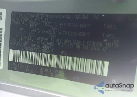 2024 Toyota Sienna Xle из США, поврежденный, VIN 5TDYRKEC7RS186640